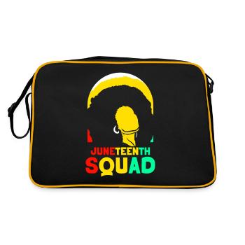 Juneteenth Team Black 1865 African American - Retro Bag - black/gold - Back