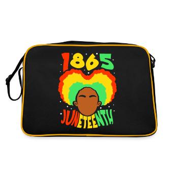 1865 Juneteenth African American Afrika Black - Retro Bag - black/gold - Back