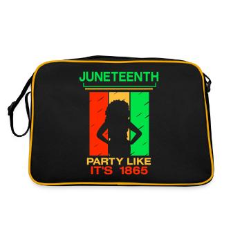 Juneteenth celebrate as in 1865 Africa Black - Retro Bag - black/gold - Back
