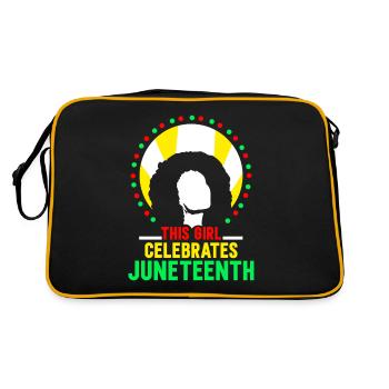 Cette fille célèbre le Juneteenth 1865 Black - Sac Retro - noir/or - Dos