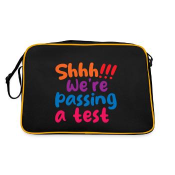 Shhh! We're Passing A Test 4 - Retro Bag - black/gold - Back