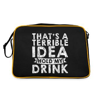C’est une idée terrible, tenez mon verre 3 - Sac Retro - noir/or - Dos