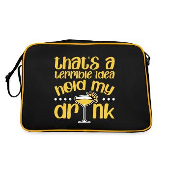 C’est une idée terrible, tenez mon verre 4 - Sac Retro - noir/or - Dos