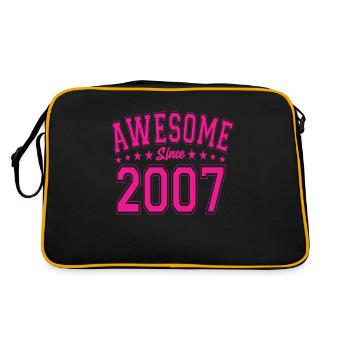 Awesome Since 2007 Birthday 2007 Vintage 2007 - Retro Bag - black/gold - Back