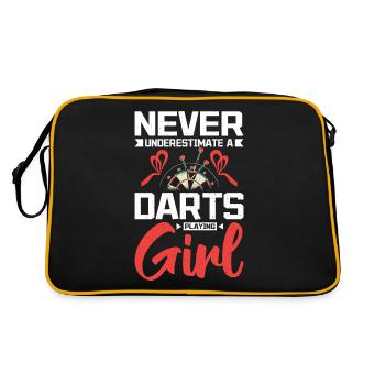 Ne sous-astimez jamais une fille qui joue aux fléchettes - Sac Retro - noir/or - Dos