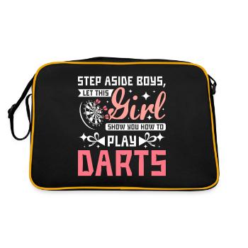 Cette fille vous montre comment jouer aux fléchettes - Sac Retro - noir/or - Dos