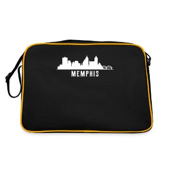 Memphis Skyline - Retro Bag - black/gold - Back