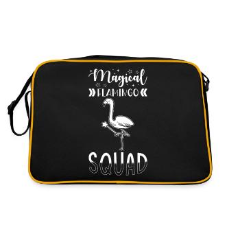 Escadron Flamingo Magical Flamingo Group - Sac Retro - noir/or - Dos