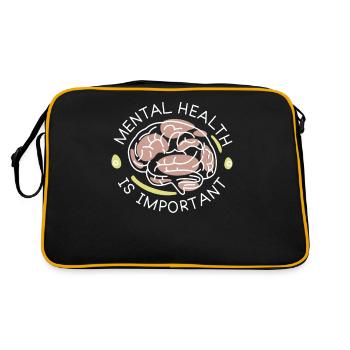 Sensibilisation à la santé mentale - Sac Retro - noir/or - Dos