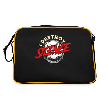 Caisse claire I Destroy Silence Marching Band Drummer - Sac Retro - noir/or - Dos