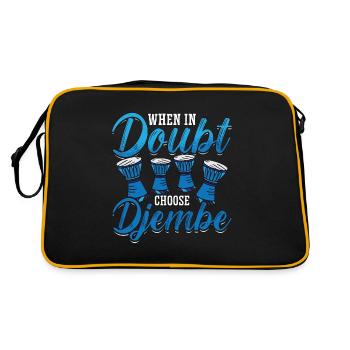 Djembé en cas de doute Choisissez un instrument de percussion - Sac Retro - noir/or - Dos