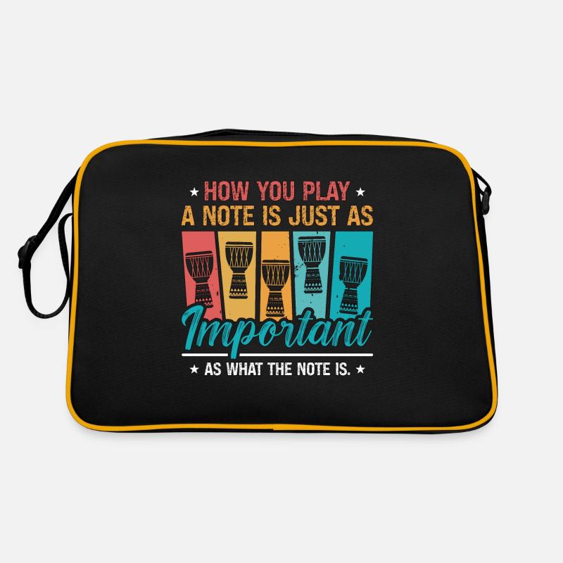 Djembe How You Play A Note Retro Drums Instrument Retro Bag