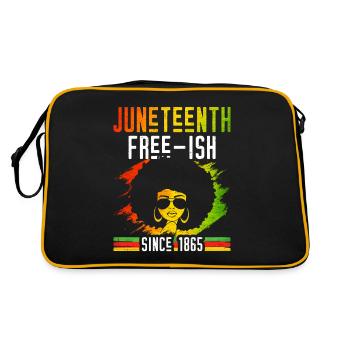 Juneteenth Free Ish depuis 1865 Afrique noire - Sac Retro - noir/or - Dos