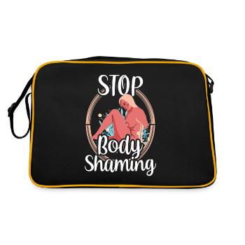 Plus de body shaming agaçant bodyshaming - Sac Retro - noir/or - Dos