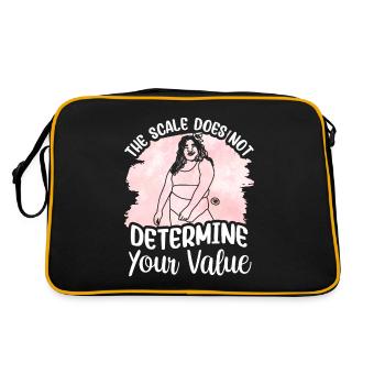 La balance ne détermine pas votre valeur bodyshaming - Sac Retro - noir/or - Dos