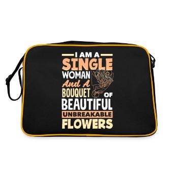 Je suis une femme célibataire et un bouquet d’incassable - Sac Retro - noir/or - Dos