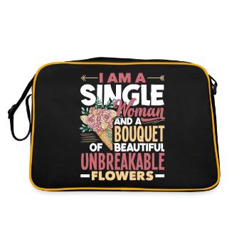 Je suis une femme célibataire et un bouquet d’incassable - Sac Retro - noir/or - Dos