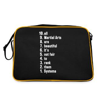 Systema Artiste Martial Arts Cadeau - Sac Retro - noir/or - Dos
