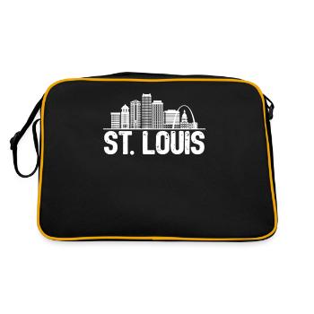 St Louis Skyline - Retro Bag - black/gold - Back