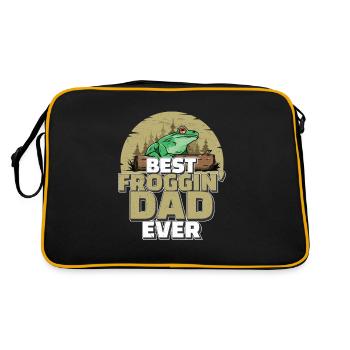 Best Froggin' Dad Ever Funny Frog Gigging - Retro Bag - black/gold - Back