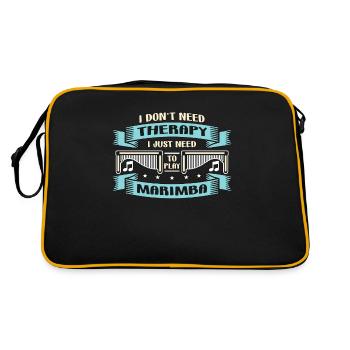 Marimba I Don't Need Therapy Percussion Instrument - Retro Bag - black/gold - Back