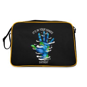 Hand Planet avec des nuages c’est entre vos mains pour - Sac Retro - noir/or - Dos