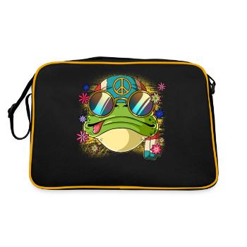 60s 70s Costume Groovy Hippie - Sac Retro - noir/or - Dos