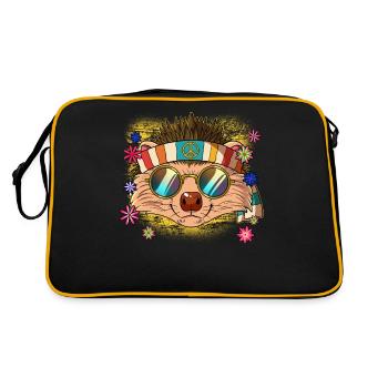 60s 70s Costume Groovy Hippie - Sac Retro - noir/or - Dos