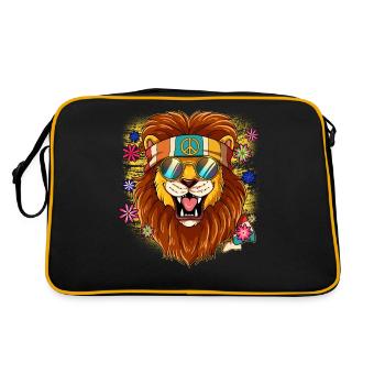 60s 70s Costume Groovy Hippie - Sac Retro - noir/or - Dos