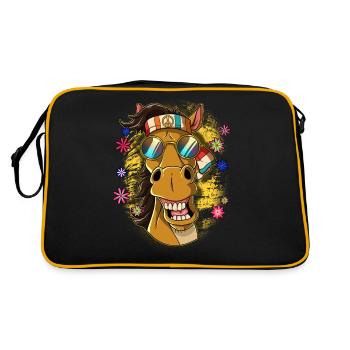 60s 70s Costume Groovy Hippie - Sac Retro - noir/or - Dos