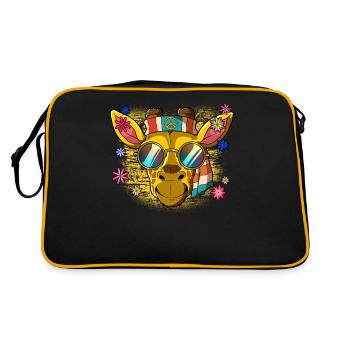 60s 70s Costume Groovy Hippie - Sac Retro - noir/or - Dos