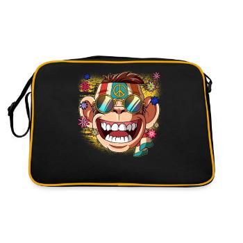 60s 70s Costume Groovy Hippie - Sac Retro - noir/or - Dos