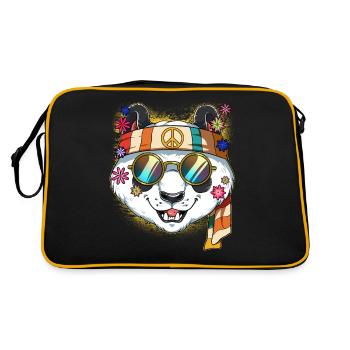60s 70s Costume Groovy Hippie - Sac Retro - noir/or - Dos