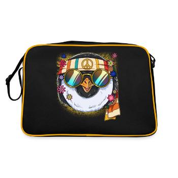 60s 70s Costume Groovy Hippie - Sac Retro - noir/or - Dos