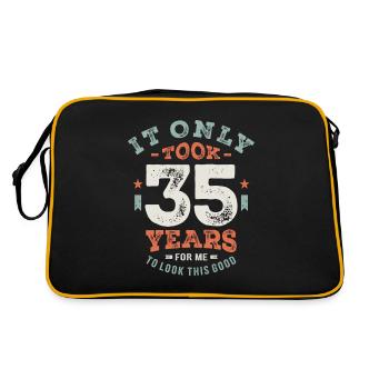 35 Birthday Funny 35 Years Old - Retro Bag - black/gold - Back