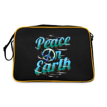Logo La paix sur Terre pour le Jour de la Terre - Sac Retro - noir/or - Dos