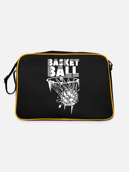 Basketball Basketball Player Team Coach - Retro Bag - black/gold - Back