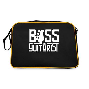 Guitariste Basse Bassiste Basse Musicien de guitare basse - Sac Retro - noir/or - Dos
