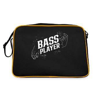 Bassiste Musicien Bass Guitariste Basse Basse Guitare basse - Sac Retro - noir/or - Dos