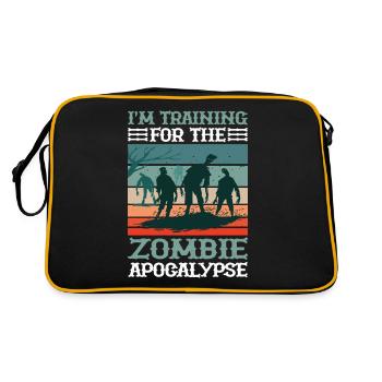 Je m’entraîne pour The Zombie Apocalypse 11 - Sac Retro - noir/or - Dos