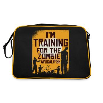Je m’entraîne pour The Zombie Apocalypse 12 - Sac Retro - noir/or - Dos