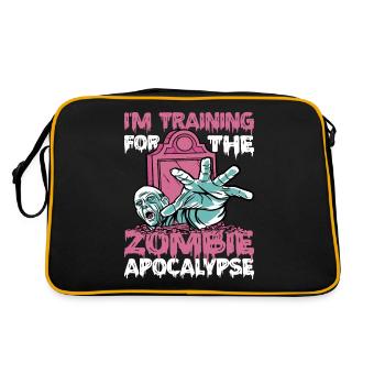 Je m’entraîne pour The Zombie Apocalypse 13 - Sac Retro - noir/or - Dos