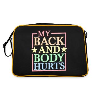Mon dos et mon corps me font mal 5 - Sac Retro - noir/or - Dos