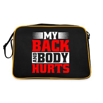 Mon dos et mon corps me font mal 6 - Sac Retro - noir/or - Dos