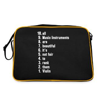 Drôles de musiciens Dictons Instrument de musique Violon - Sac Retro - noir/or - Dos