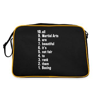Boxe Artiste martial Arts Martiaux Cadeau - Sac Retro - noir/or - Dos