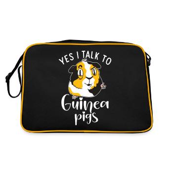 Cadeau mignon cochon d’Inde - Sac Retro - noir/or - Dos