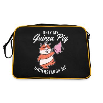 Cadeau mignon cochon d’Inde - Sac Retro - noir/or - Dos