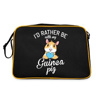 Cadeau mignon cochon d’Inde - Sac Retro - noir/or - Dos