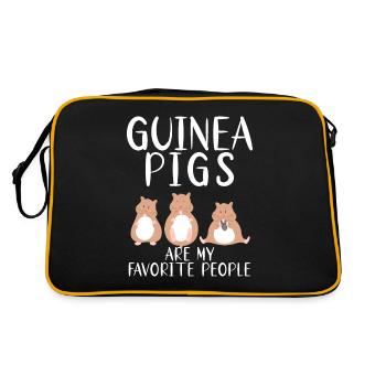 Cadeau mignon cochon d’Inde - Sac Retro - noir/or - Dos